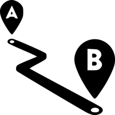 Map Route Craft Design Svg File, Free Vectors File